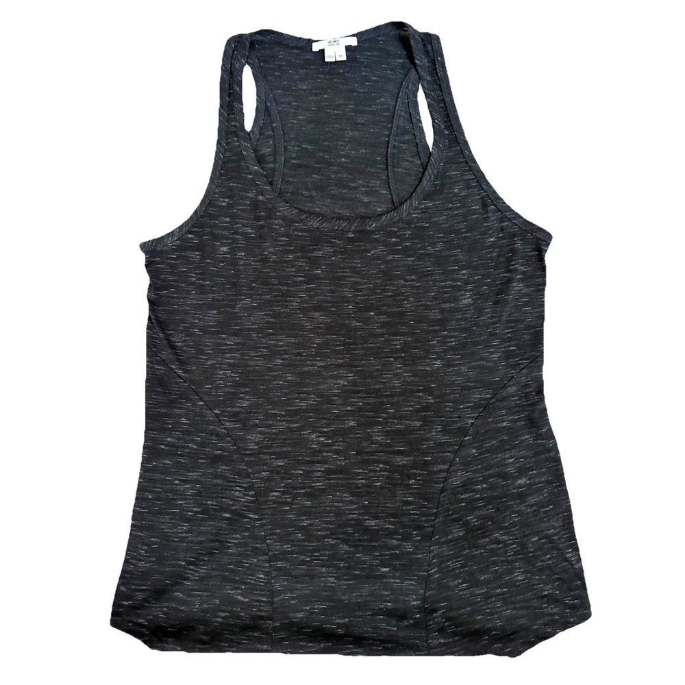 Helmut Lang Shirt Women M Heather Black Soft Lightweight Activewear Tank Top